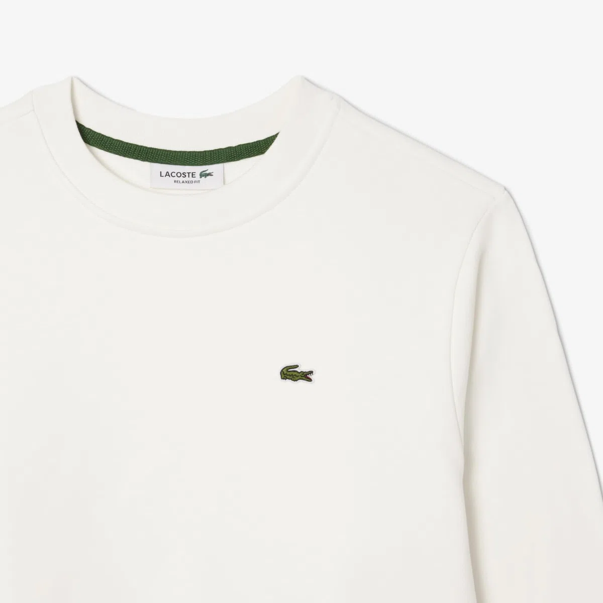 LACOSTE Relaxed Fit Fleece Crew Neck