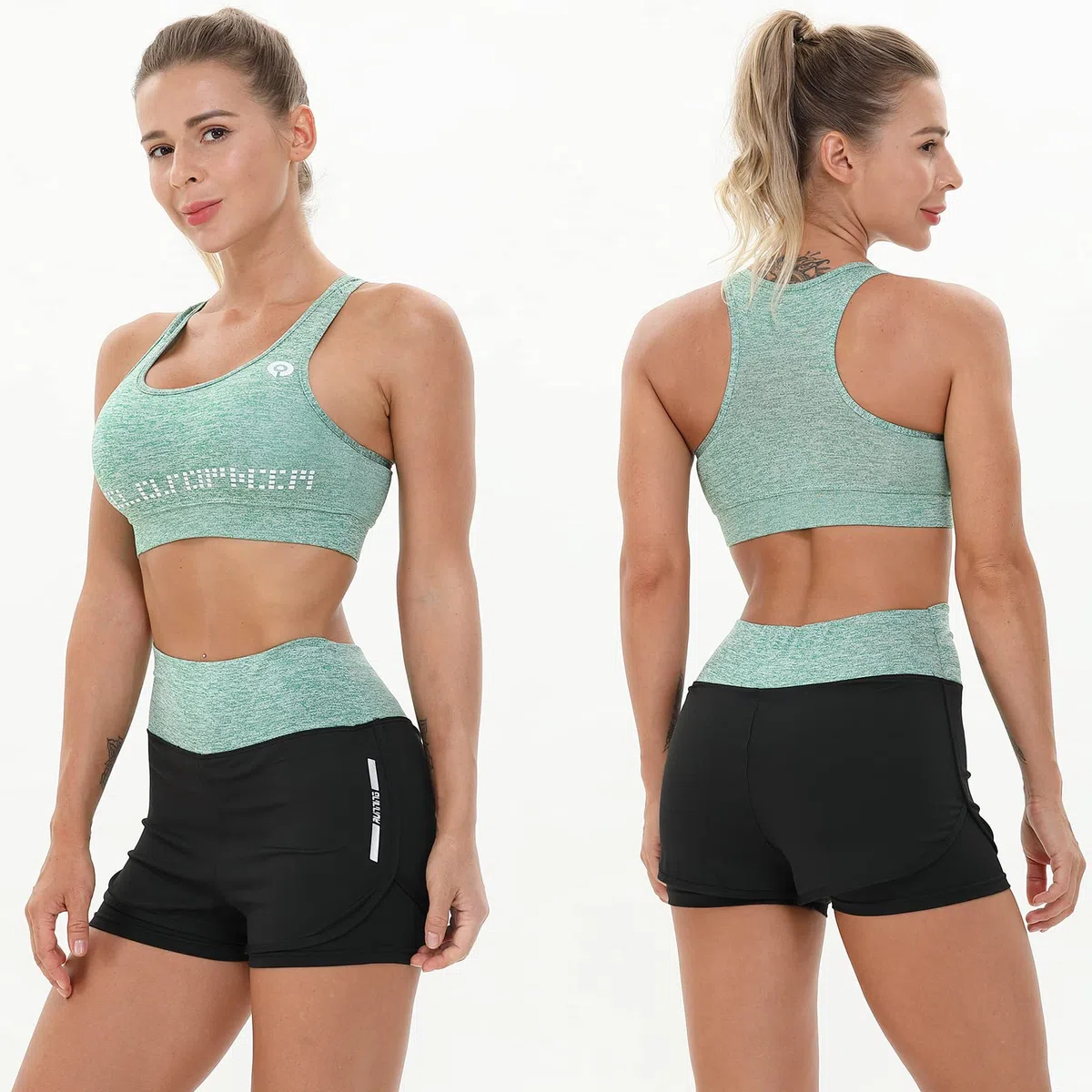 JULY'S SONG Set da donna per yoga, corsa, jogging, palestra, sport, fitness, 5 pezzi