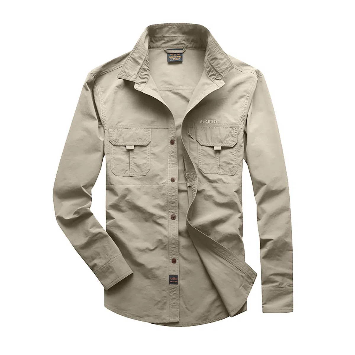 Camice Lavoro Uomo, Camicia Uomo Cotone Manica Lunga Button Down con Tasca Camicie da Lavoro Manica Lunga con Bottoni Shirts con Tasca vestibilità Classica Camicia Sportiva Abbigliamento Lavoro Uomo