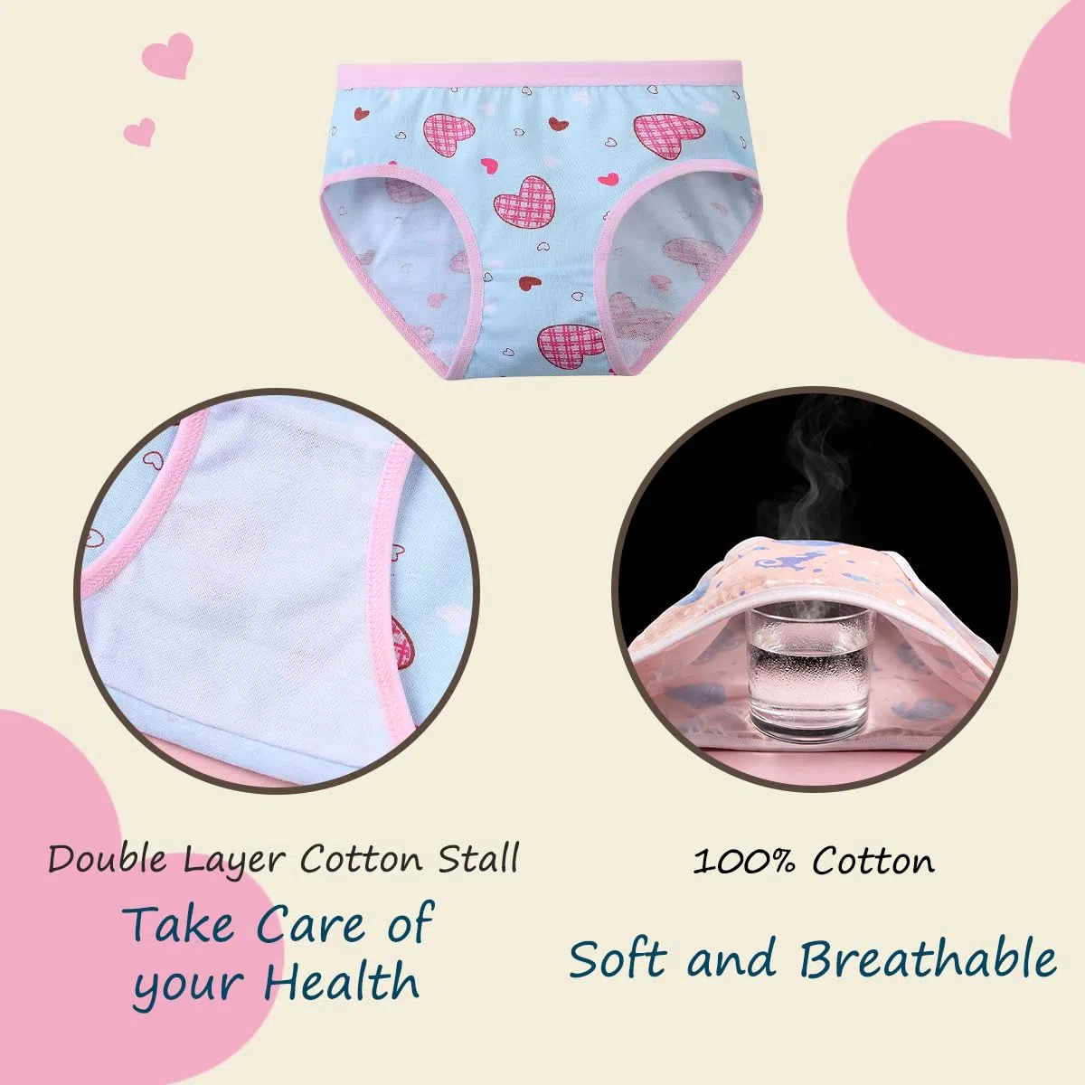 Confezione da 12 Mutandine per Bambine 100% Cotone Mutandine Intimo per Neonati (2-12 Anni)