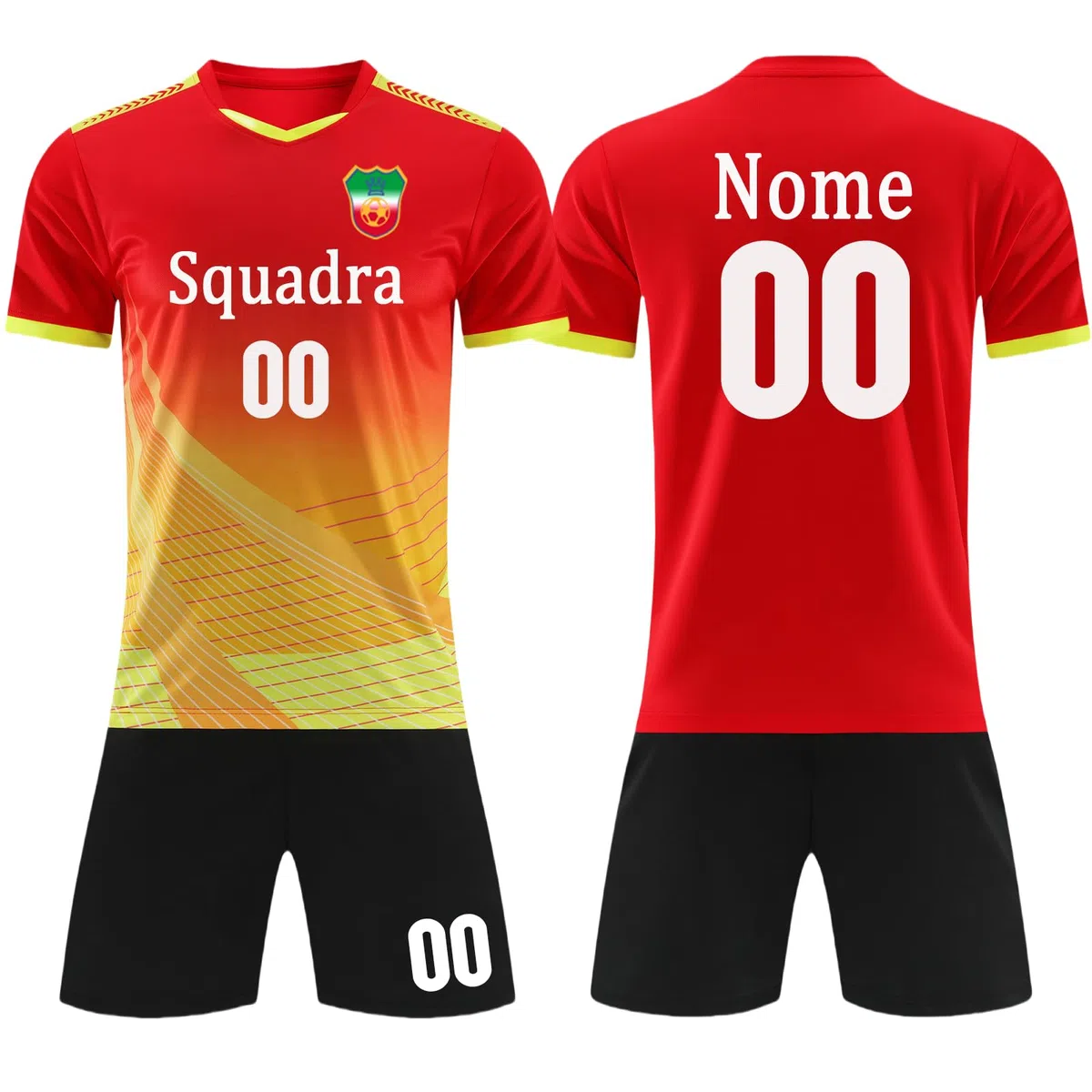 OPUTWDF Completi da Calcio Personalizzabili Bambino Uomo con Numero Nome Team Logo Divise Calcio Personalizzate