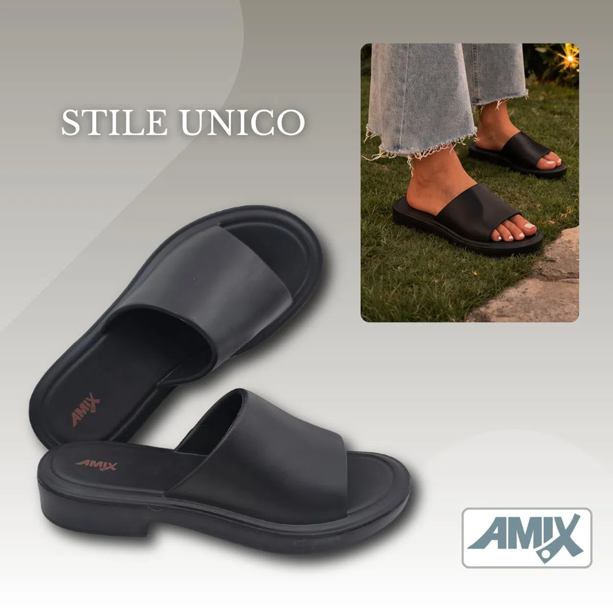 Amix ChicTank Eleganti Ciabatte Donna Estive in Gomma, Sandali Casa Mare Spiaggia Doccia Piscina, Sabot Platform con Zeppa Estiva