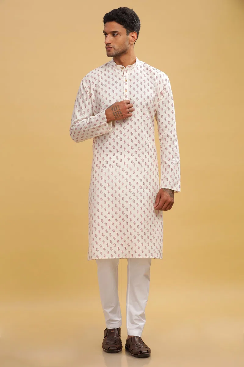 BE ACTIVE Kurta da uomo in cotone | Design tradizionale e raffinato | Kurta indiano | Kurta a maniche lunghe