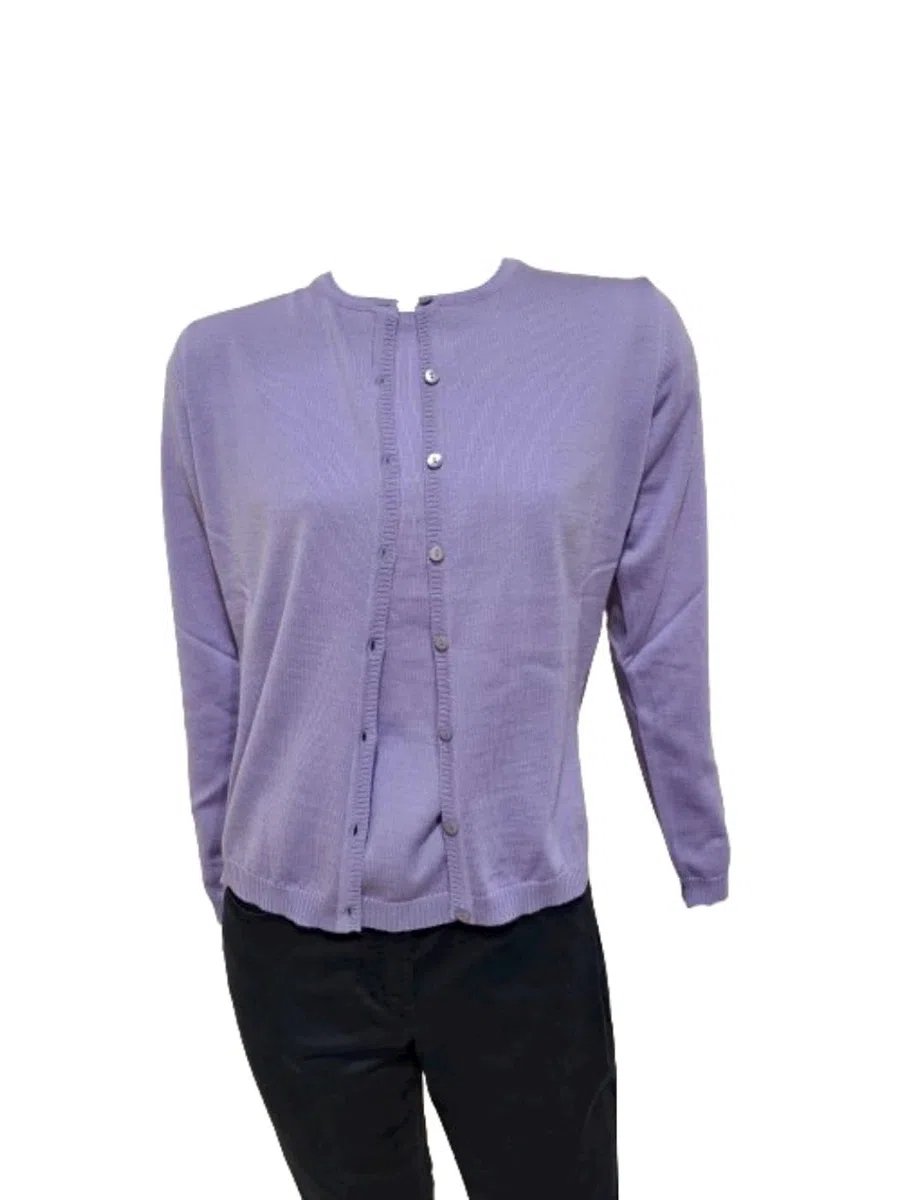 Pamira Twin-Set Donna Giacca Coreana con Girocollo Manica Corta S571C 100% Lana Merinos Extrafine Made in Italy
