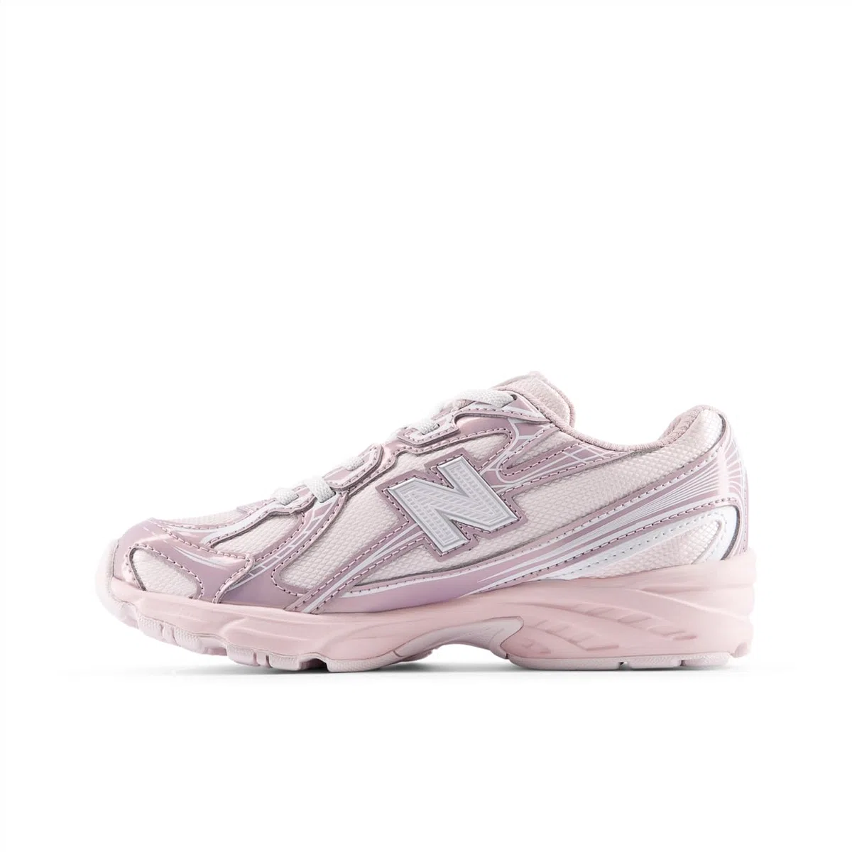 New Balance 740 Bungee Lace Pre Girls Kids Running Inspired (P7401HN) (rosa sale/rosa pietra), 3 Little Kid