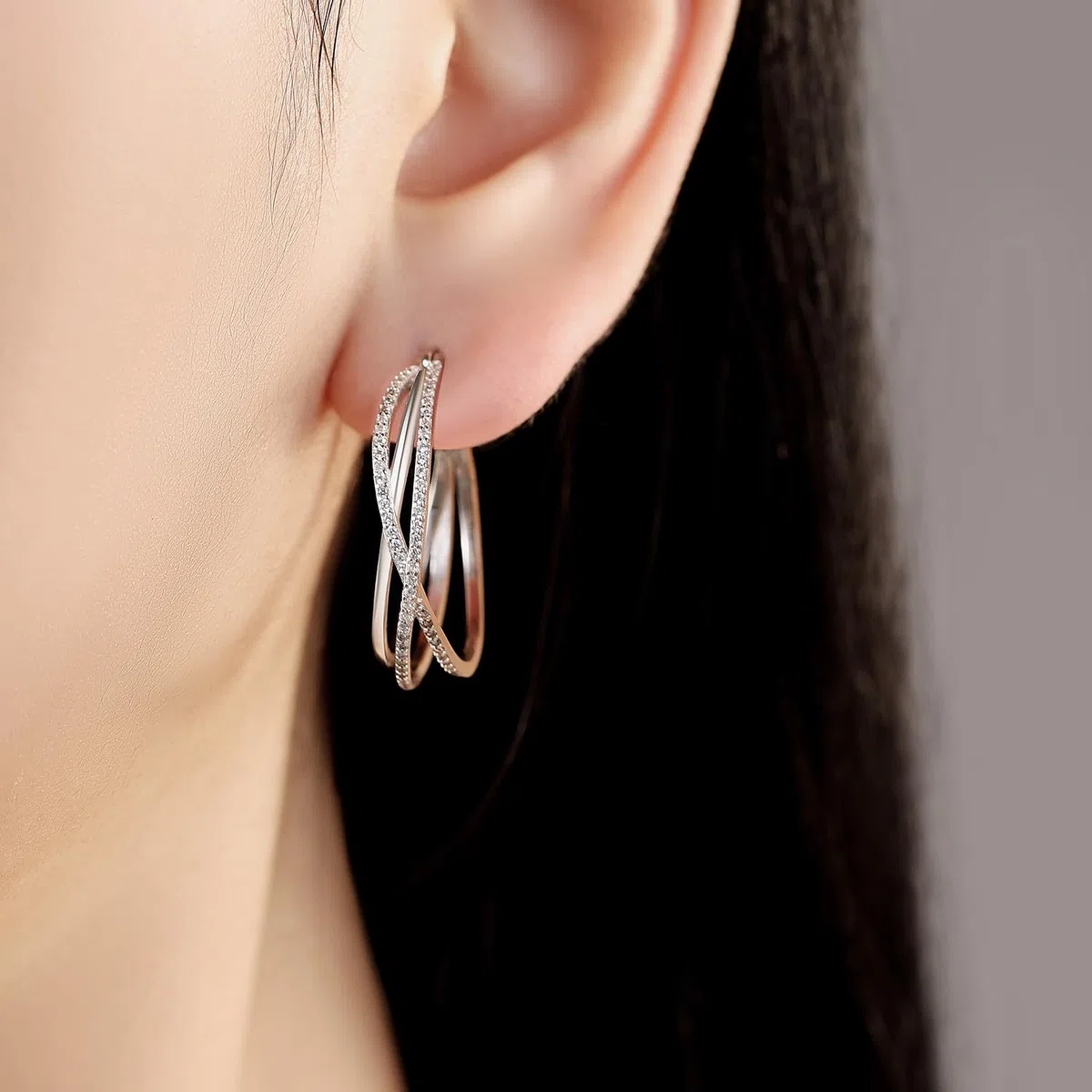 Orecchini Donna Argento 925 Orecchini Argento 925 a cerchio per uomini e donne Orecchini Anallergici Donna Orecchini a Cerchio Regali per Signore