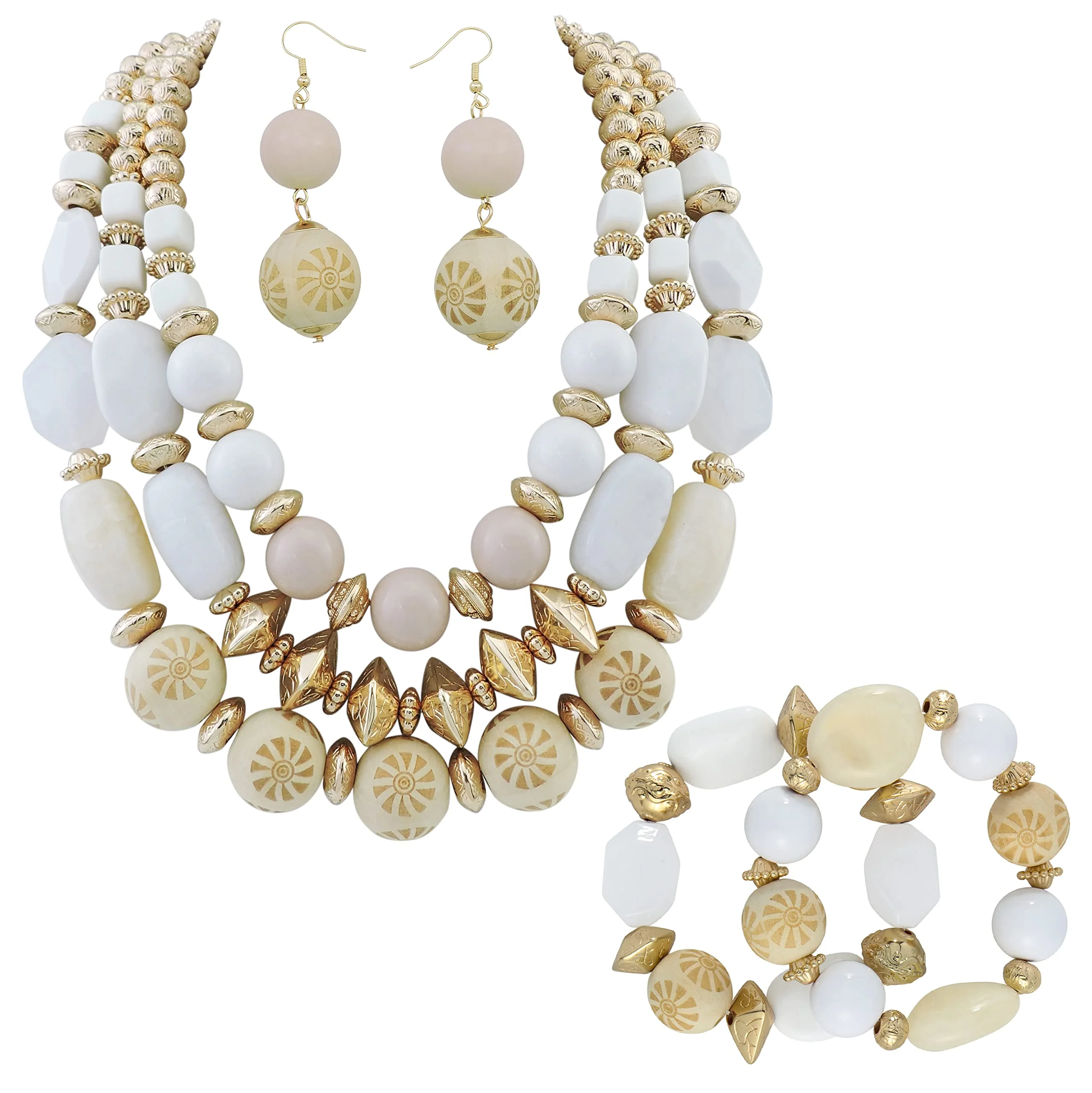 Bocar 3-strati collana multi strato donna collare