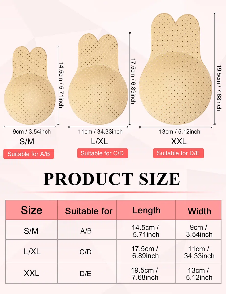 MELLIEX Reggiseno Adesivo Push-up Reggiseno Autoadesivo Senza Spalline Senza Schienale