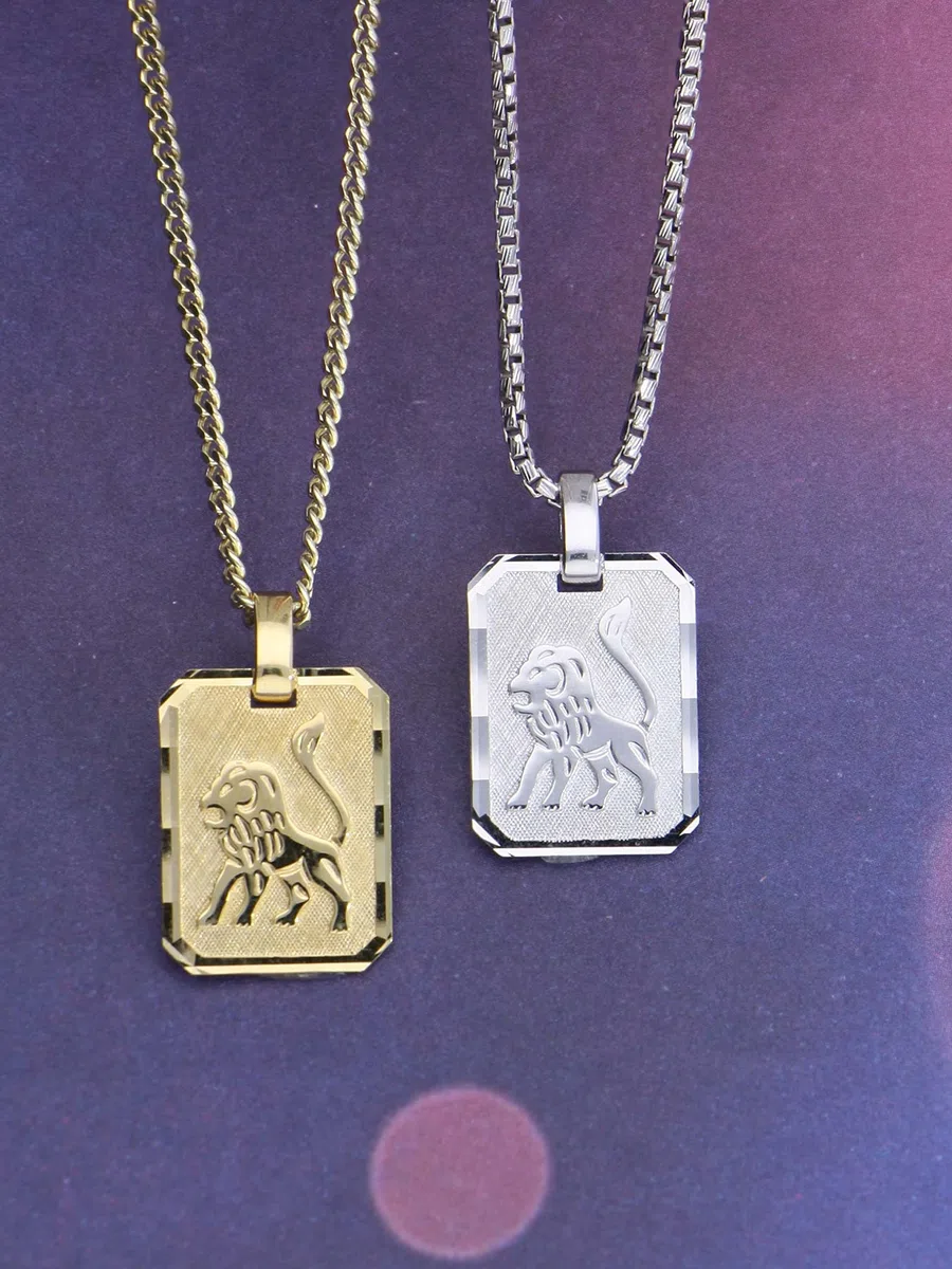 MyGold, segno zodiacale a ciondolo (senza catena), in oro giallo 333 (8 carati), opaco e lucido, 21 mm x 12 mm, segni zodiacali, oroscopo, collana con pendente, ciondolo in oro, regalo, idea regalo, Gaudino MOD-04400