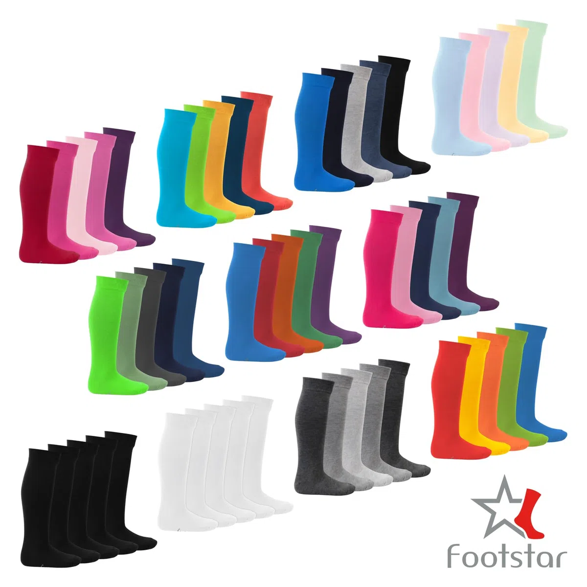 Footstar EVERYDAY! - Calza al ginocchio KIDS - 5 paia di calze lunghe bambino - in cotone