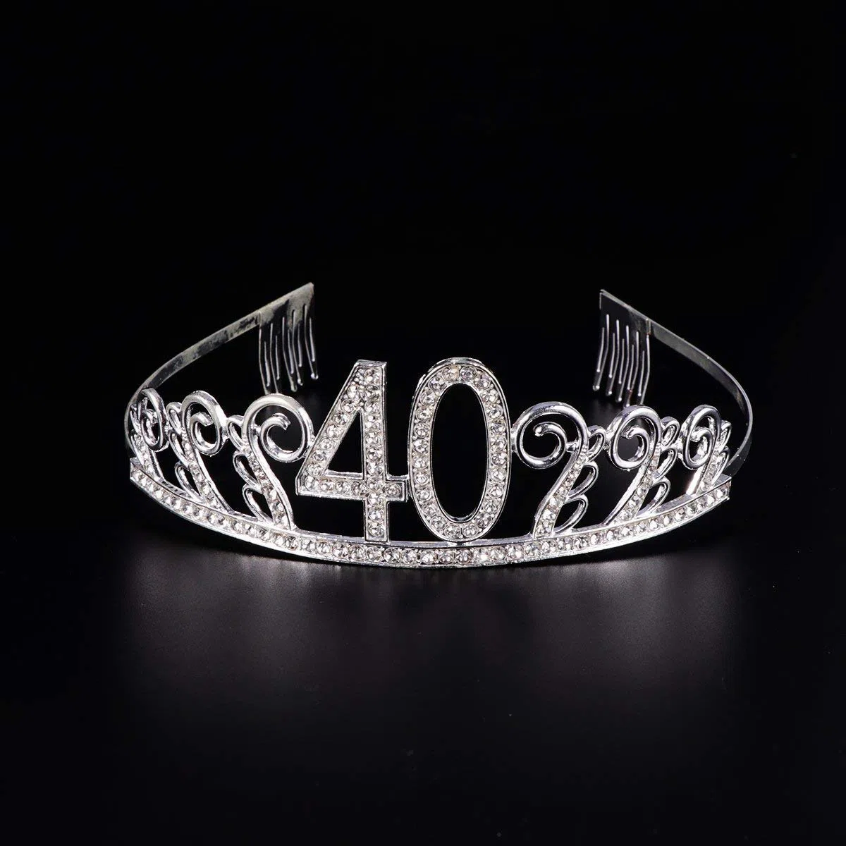 byou Compleanno Corona Diadema, Strass Corona Diadema con Satin Sash per Feste di Compleanno