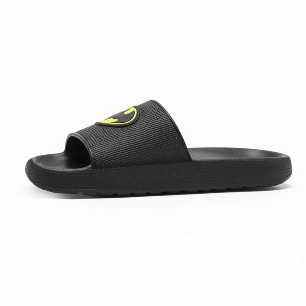 CARTOON Ciabatte Uomo/Donna Batman Infradito/Slide 100% EVA Leggere Antiscivolo Nero con Logo Comode Casa Mare Piscina Idea Regalo Supereroi