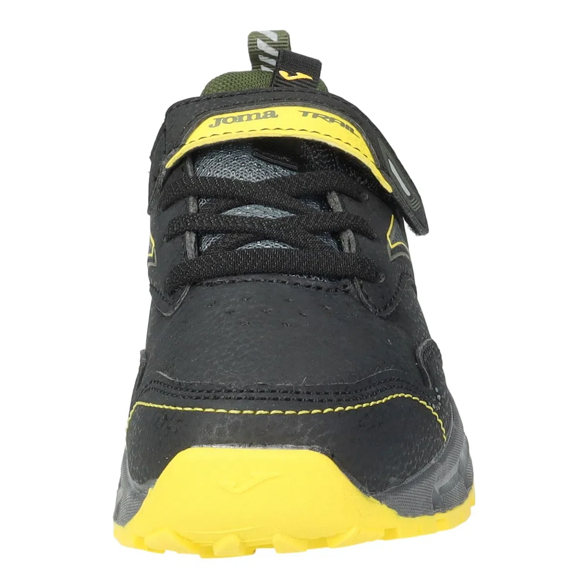 Joma Tundra Jr Scarpe da bambino nere e gialle con lacci e velcro