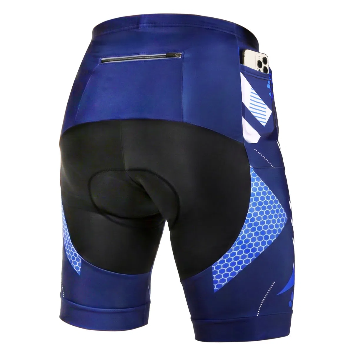 Pantaloncini Clismo Uomo in 5D Gel Imbottito Pantaloni da Ciclismo da Uomo Traspiranti Asciugatura Rapida Pantaloni Bici MTB Traspiranti Asciugatura Rapida con 3 Tasche