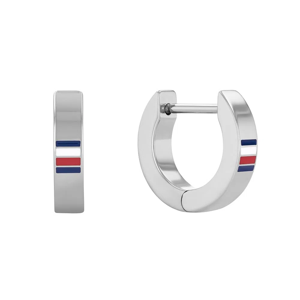 Tommy Hilfiger Jewelry Orecchini Huggies o a Perno da Uomo in Acciaio Inossidabile - Disponibili in Oro o Argento