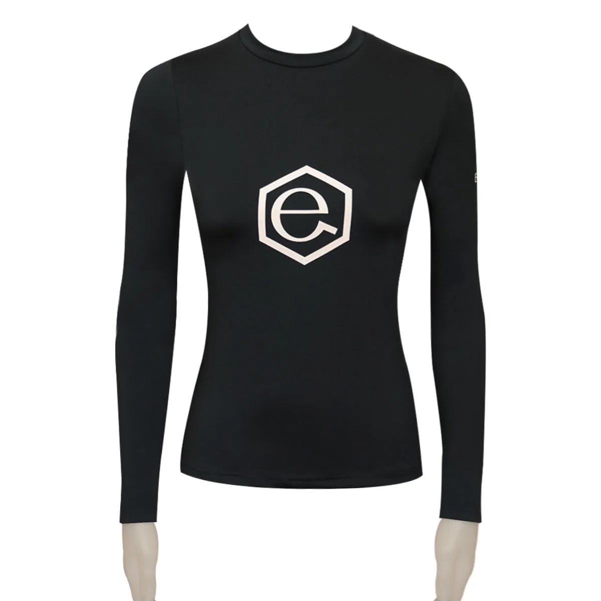 T-Shirt Donna Freya Maniche Lunghe, vestibilità Aderente, Leggera e Confortevole, Ideale per l’Equitazione (M, Nero)