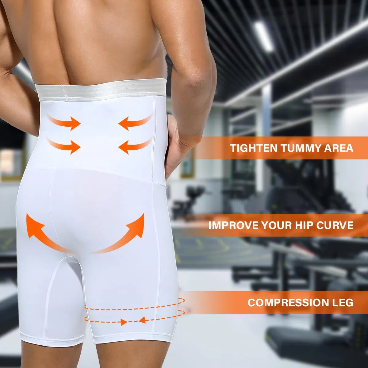 Casey Kevin Contenitivo Modellante Boxer Uomo Vita Alta Compressione Mutande Dimagranti Uomo Controllo Pancera Contenitiva Pantaloncini Sportive Shapewear
