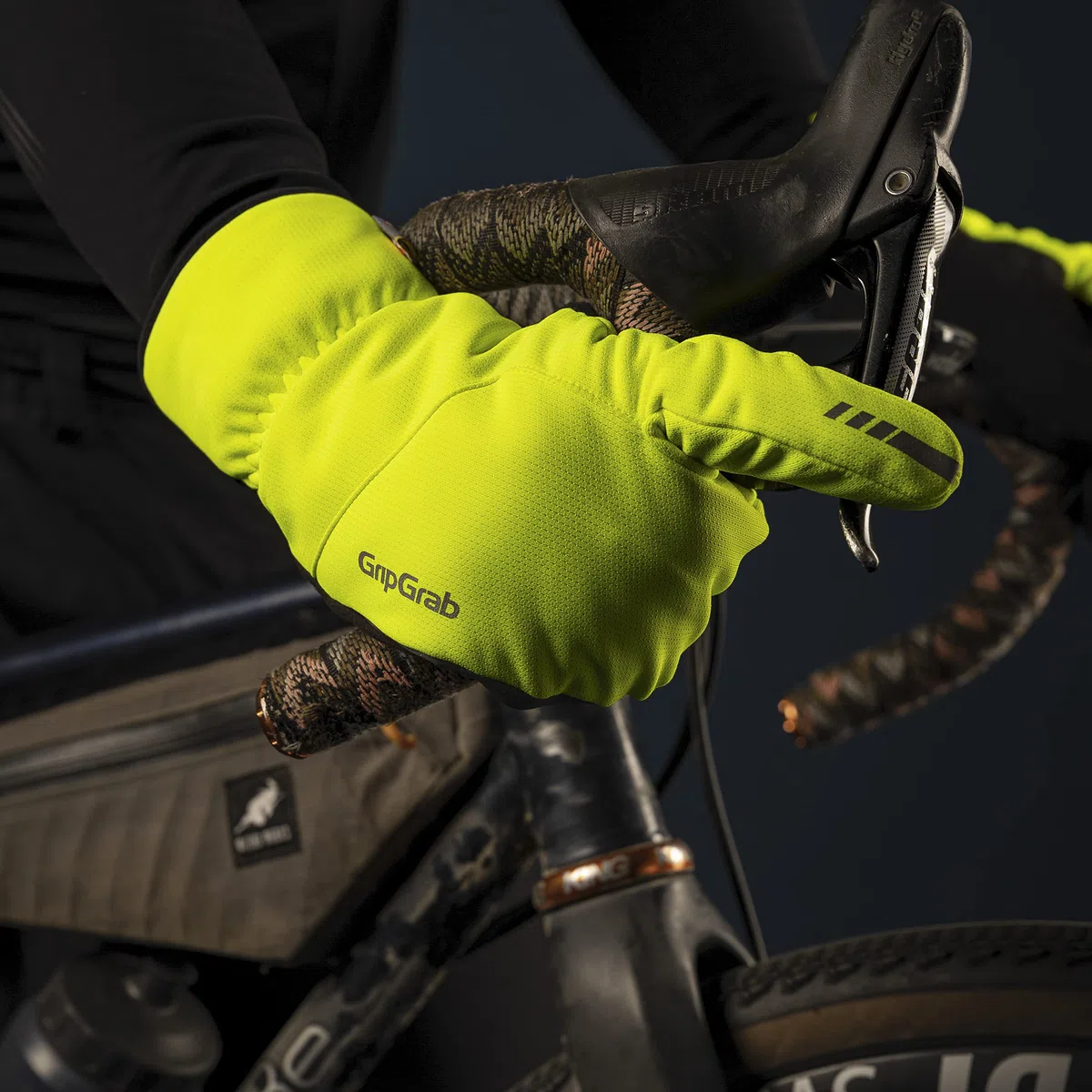 GripGrab Nordic 2 Antivento Deep Winter 3 Dita Lobster Guanti da Ciclismo Imbottiti Termici, Invernali Unisex Adulto