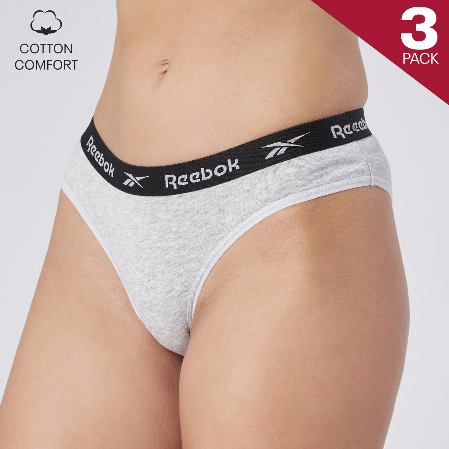 Reebok Carina Fondo dello Strato di Base Donna (Pacco da 3)