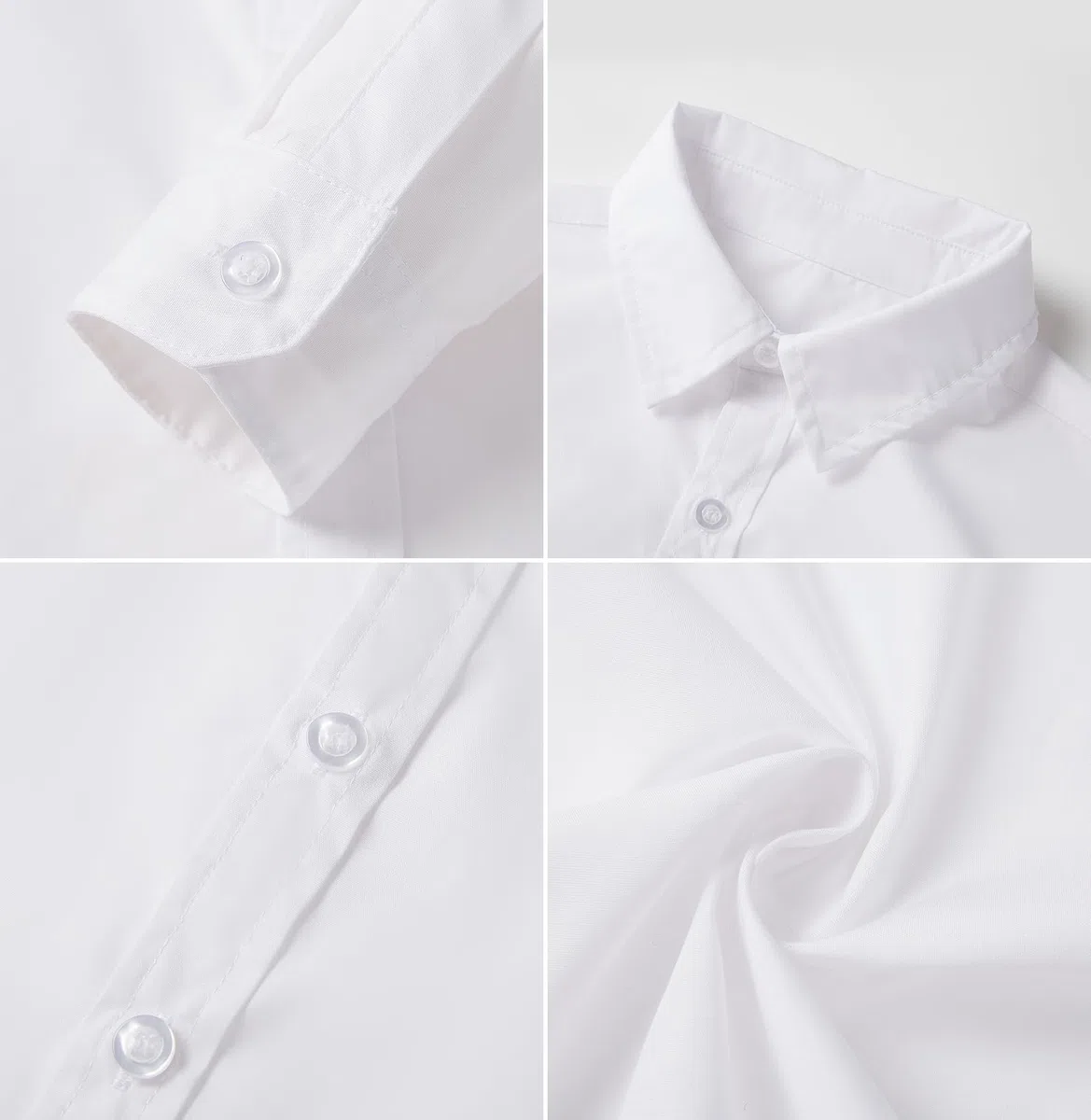 maoo garden Bambina e Ragazza Bianco Cotone Uniforme Scuola Camicia Manica Lunga Camicetta