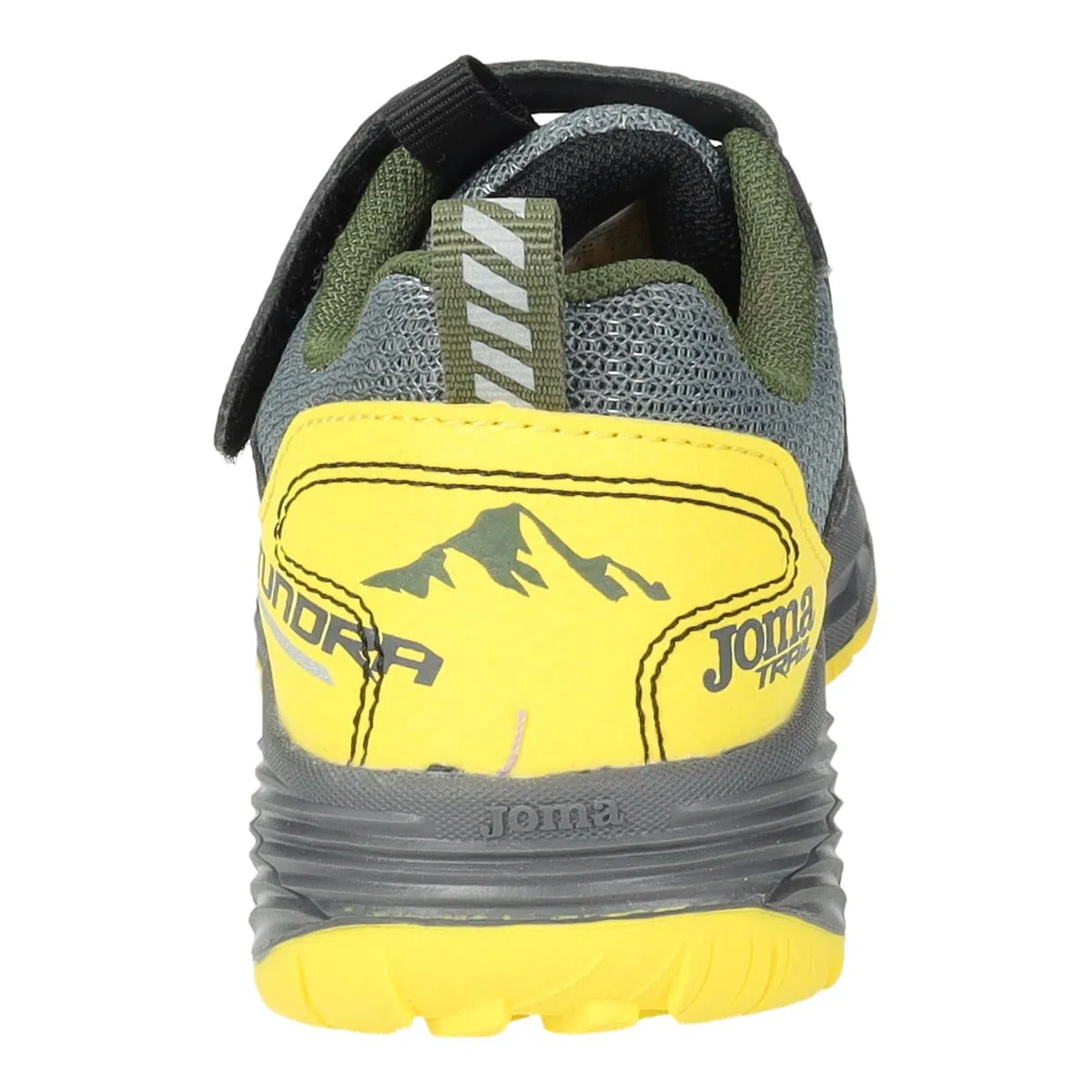 Joma Tundra Jr Scarpe da bambino nere e gialle con lacci e velcro