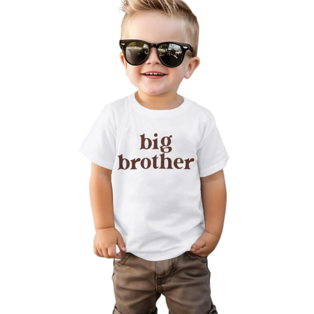 Big Brother - Maglietta estiva a maniche corte per bambini, per bambini, in cotone