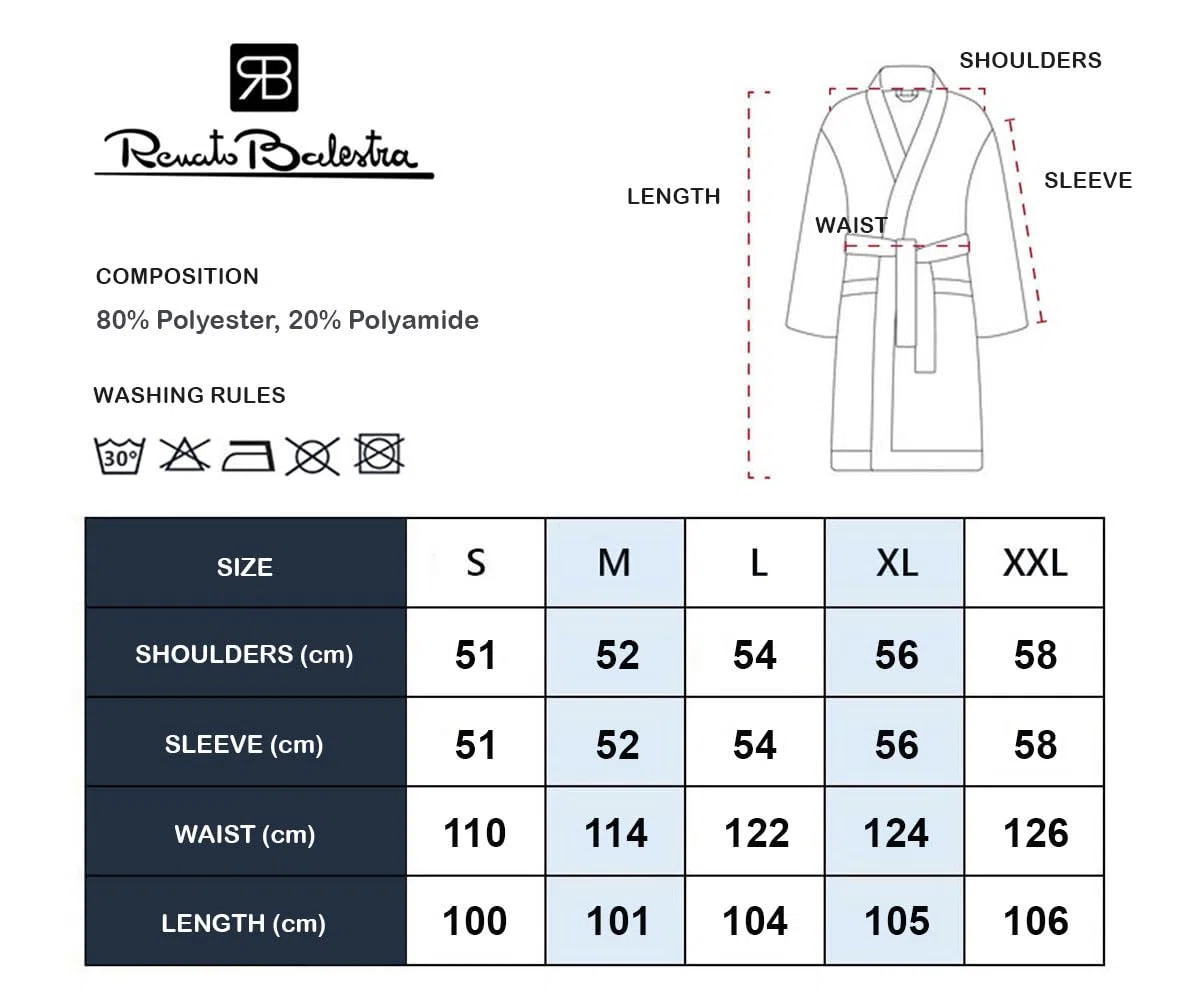 Renato Balestra Accappatoio Microfibra Unisex Limited Edition |Accappatoio in microfibra Asciugatura Veloce, Mare Piscina Palestra. Limited Edition