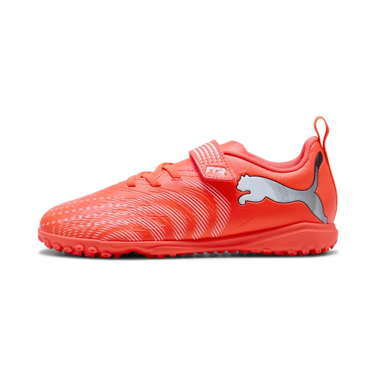 PUMA Future 9 Play TT V JR - Scarpa da Calcio, Rosso Brillante, Bianco e Nero, Taglia 42, Glowing Red PUMA White PUMA Black, 32 EU