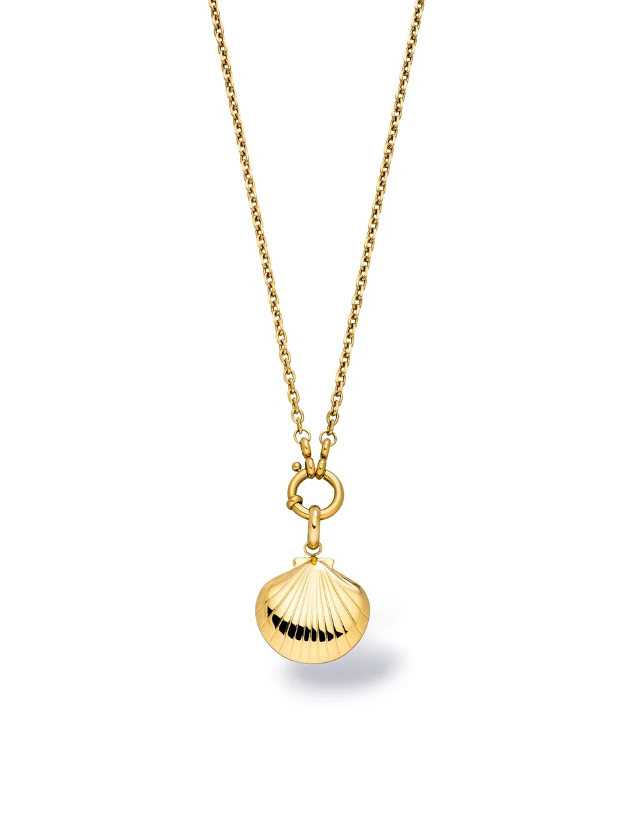 Purelei Charm a conchiglia da donna, ciondolo marittimo in acciaio inox a forma di conchiglia, gioielli ciondolo per collane e bracciali, accessorio estivo per vacanze