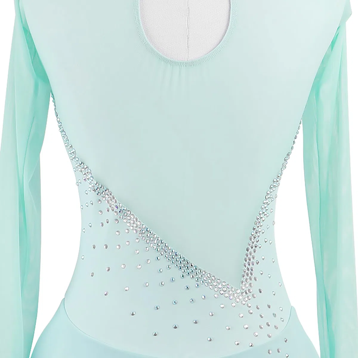 Vestito da Pattinaggio Artistico Ghiaccio Donna Skater Abito da Ballo con Strass Body da Danza Classica Balletto(Size:3XL,Color:Nero)