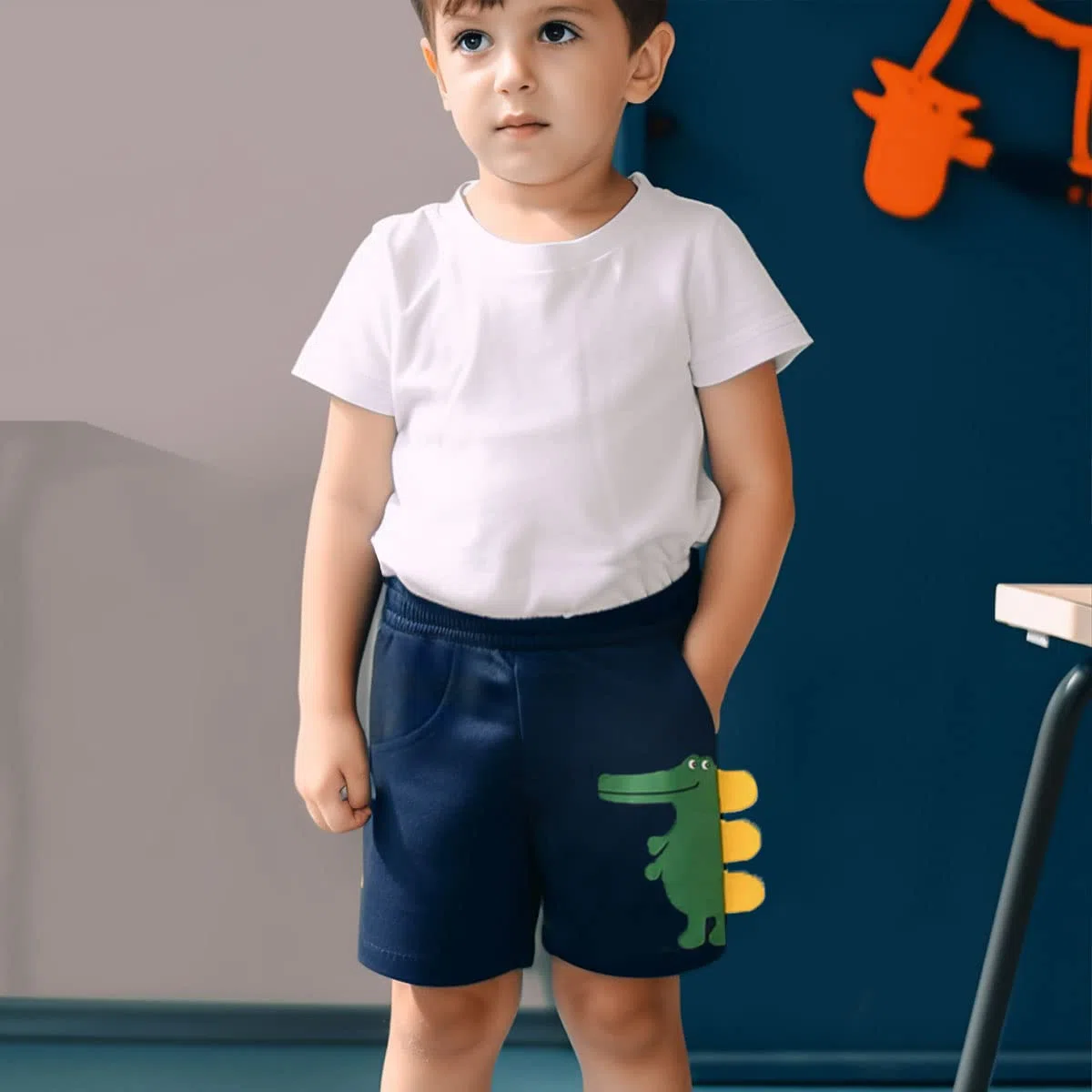 Pacco da 2 Pantaloncini Cotone Bambino Ragazzo Estate Cartoon da 1 a 7 Anni