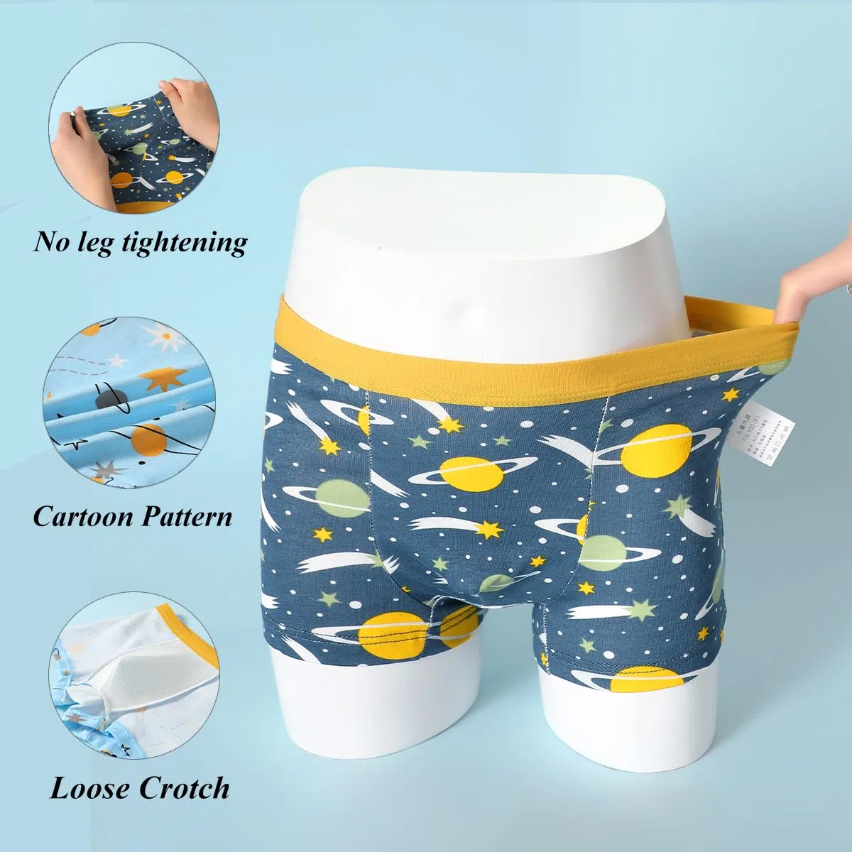 Boxer da Ragazzo Slip in Cotone Morbido Motivo Dinosauro Intimo per Bambini Piccoli Confezione da 6-8, 2-12 Anni