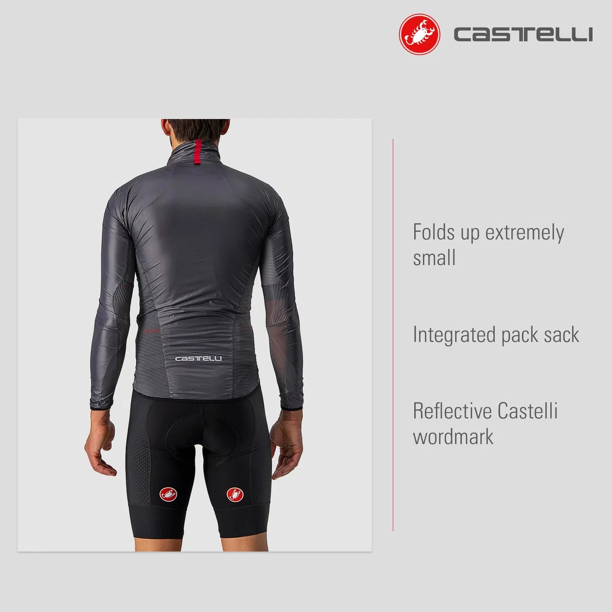 castelli Aria Shell Jacket Giacca Sportiva Uomo