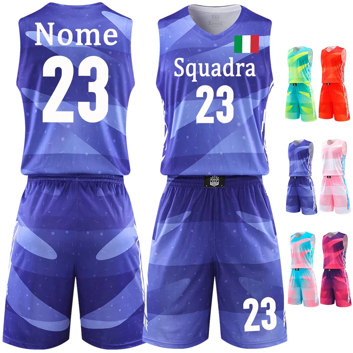 Divisa Basket Personalizzato Personalizzabile Completo da Basket Nome Stampato Numero Logo per Uomo/Ragazzo/Bambin