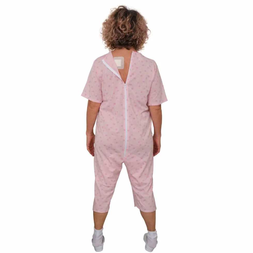 FERRUCCI Pigiama Tutone Sanitario Comfort Manica Corta Pantalone Corto 1 Cerniera/Zip Dietro Schiena Estivo