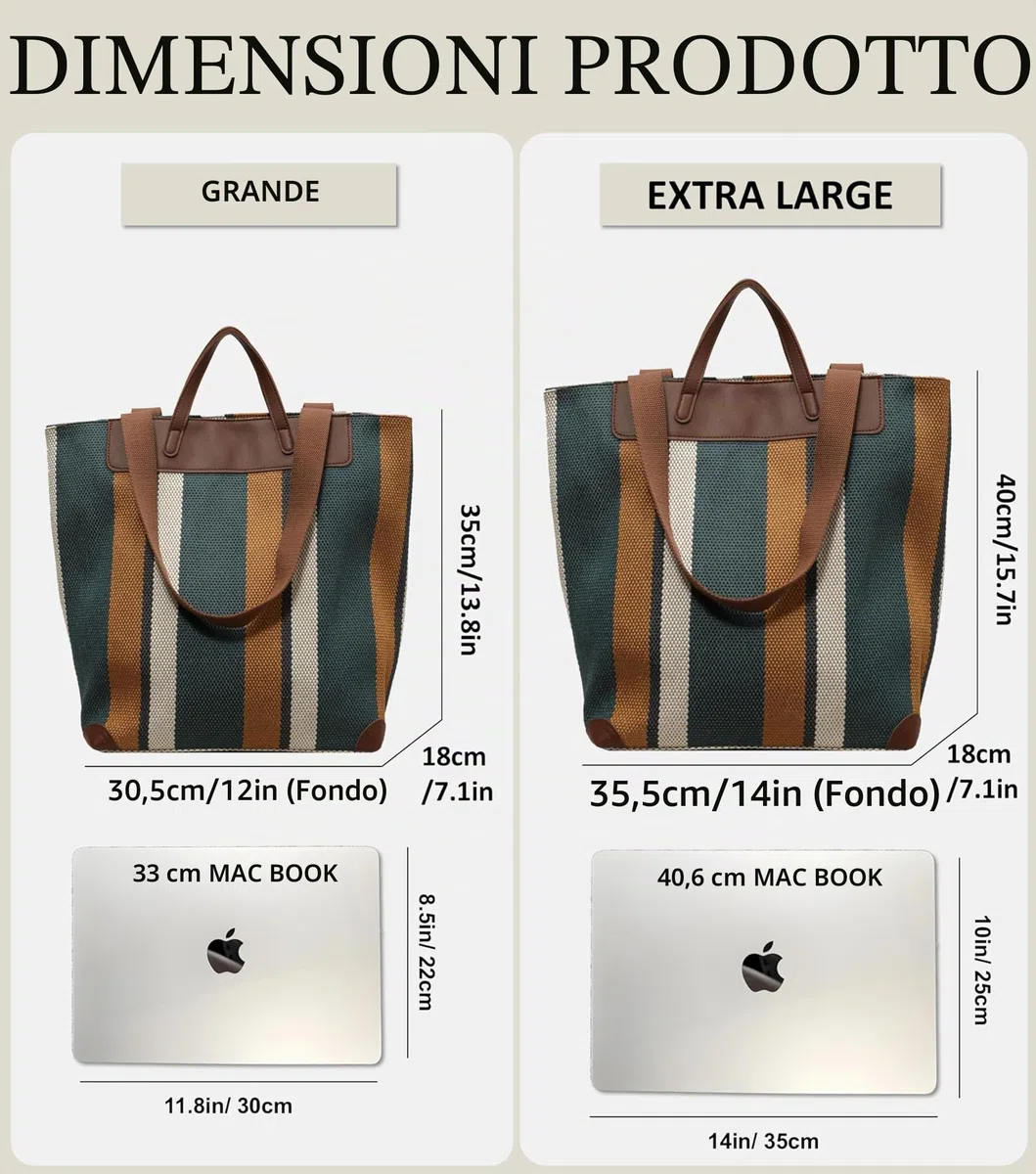 Borsa da lavoro grande da donna – Borsa a tracolla in tela per ufficio e uso quotidiano, borsa a spalla con ampio spazio di archiviazione