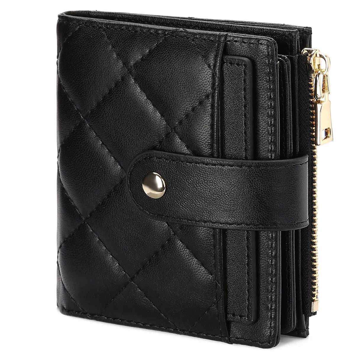 GAEKEAO Portafoglio Piccolo Donna, Portamonete Donna, Porta Carte con Finestra ID Rimovibile e Scomparto per Monete con Cerniera, Portafoglio in Pelle con Blocco RFID