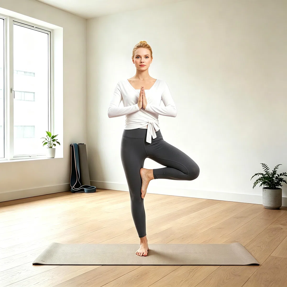 Baisdan Top da Pilates Donna Avvolgente Maniche Lunghe, Top Yoga Balletto Scollo a V Profondo Allacciatura con Nodo Frontale, Maglia Activewear Palestra Allenamento Stile Y2K