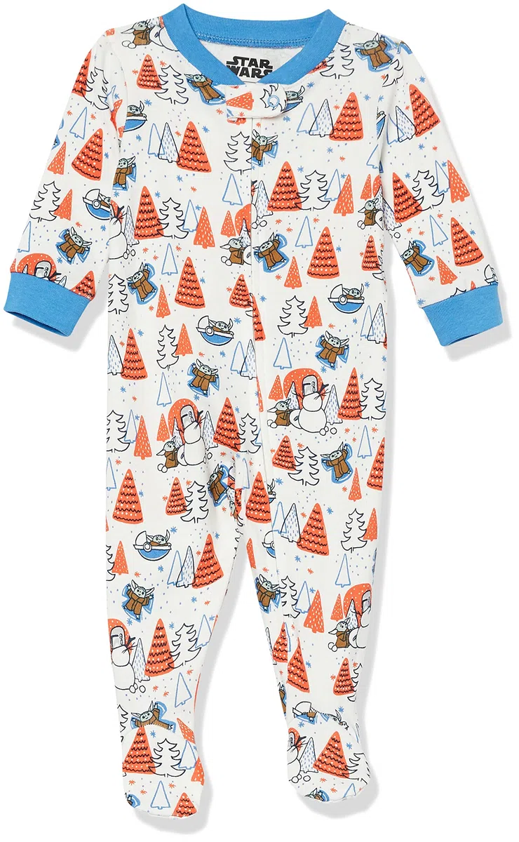 Amazon Essentials Unisex - Bimbi 0-24 Pigiami con Piedi Attillati in Cotone