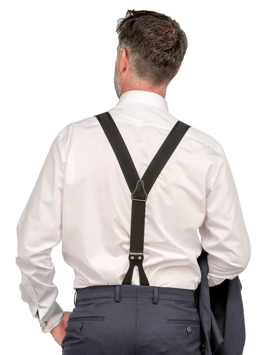 Bretelle Eleganti a Forma di Y, Elastiche con Asole per Bottoni, 3,5 cm