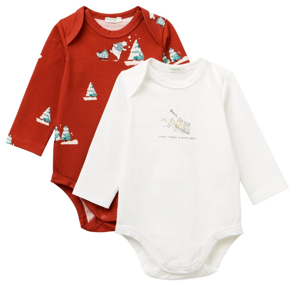 United Colors of Benetton Set 2 Body 3dkaab00u Tutina per bambino e neonato Bimbo 0-24