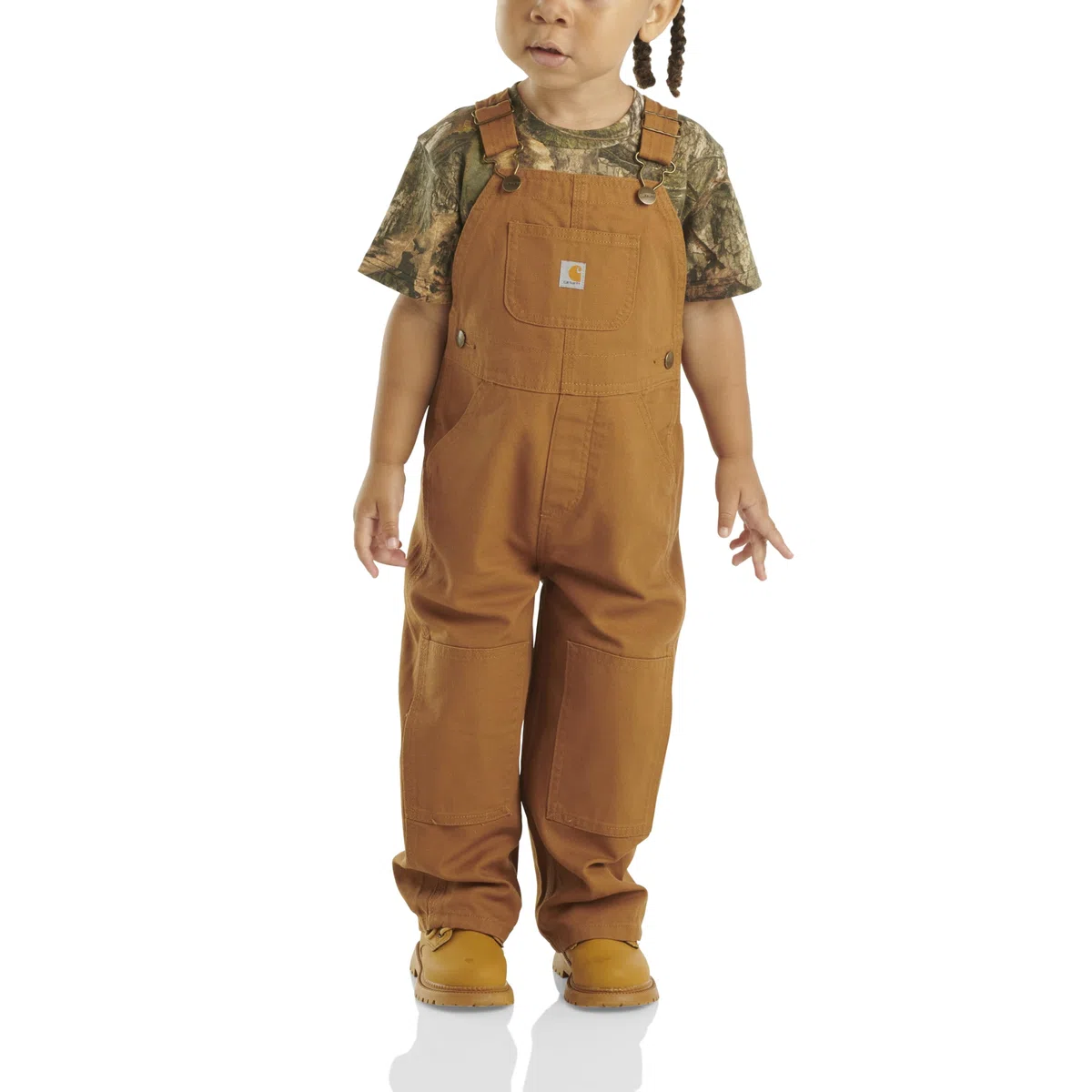 Carhartt Boys' Toddler Bib Overall, Brown, 3T