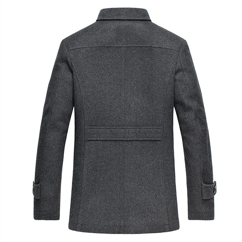 YOUTHUP Cappotto da Uomo in Lana Corto Invernale Spesso Cappotto Giacca Casual Regular Fit