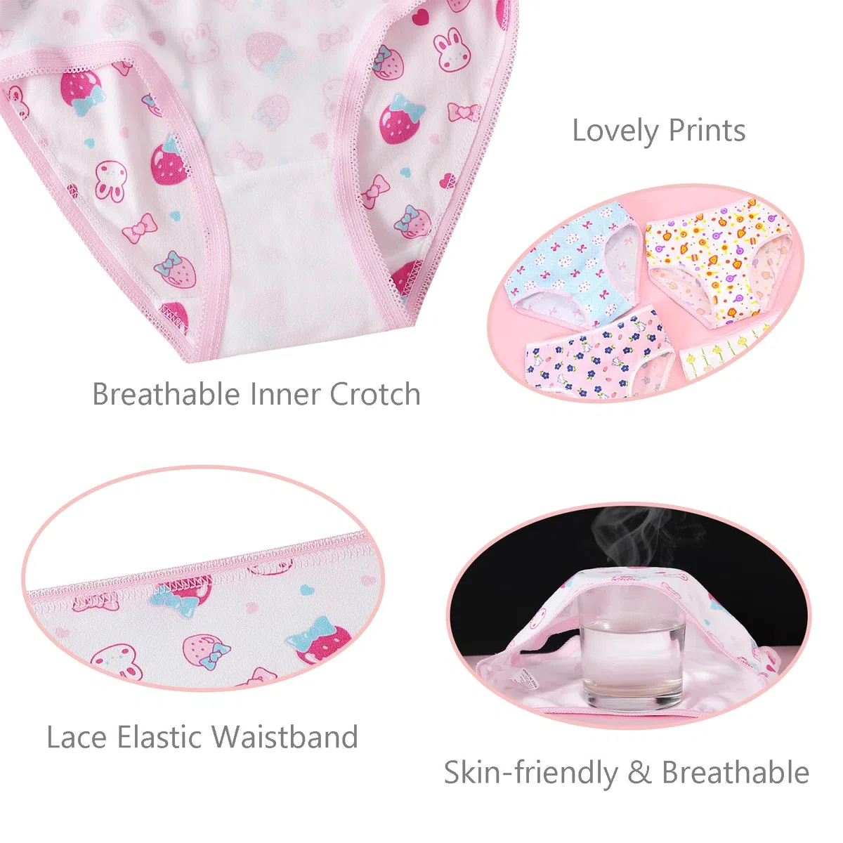 Bambini Ragazze Mutandine 12 Pezzi Bambini Casuale Mutandine Bambino in Cotone Morbido Slip Biancheria Intima età 2-12 Anni