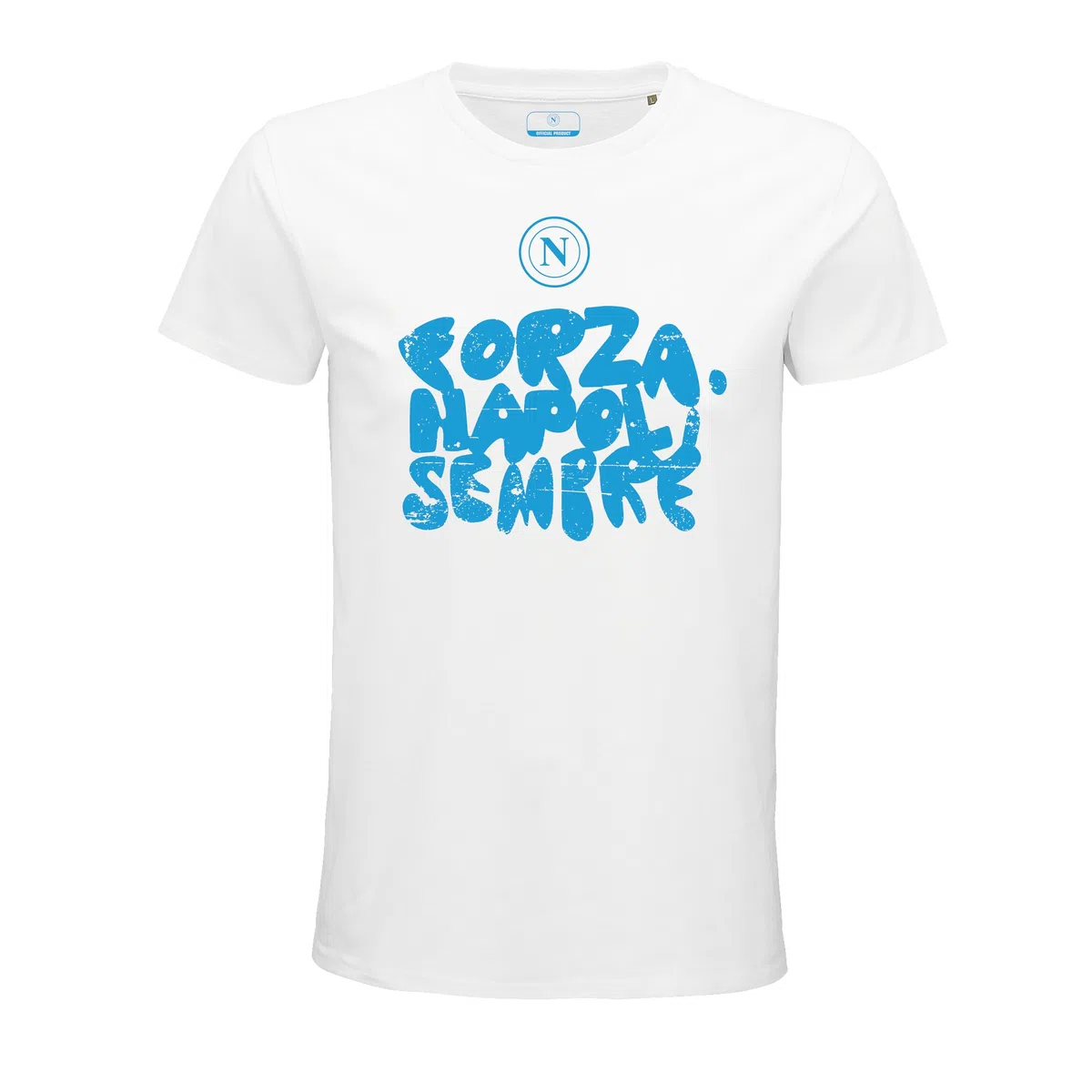 SSC Napoli T-Shirt Forza Napoli Sempre T-Shirt Unisex - Bambini e Ragazzi