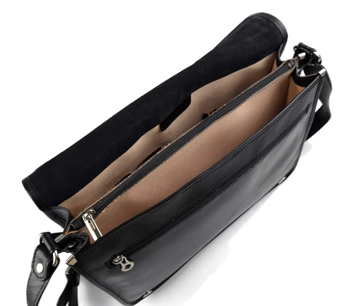 Borsa messenger uomo donna borsa a tracolla postino vera pelle made in Italy business borsa ufficio nero