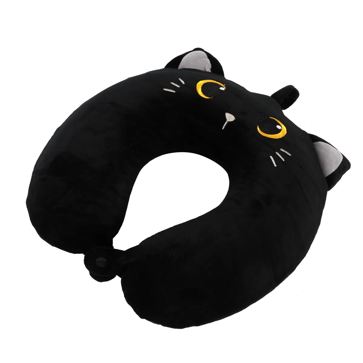 I-TOTAL® - Cuscino da Viaggio per il Collo Morbido Supporto Cervicale Divertente (BLACK CAT)