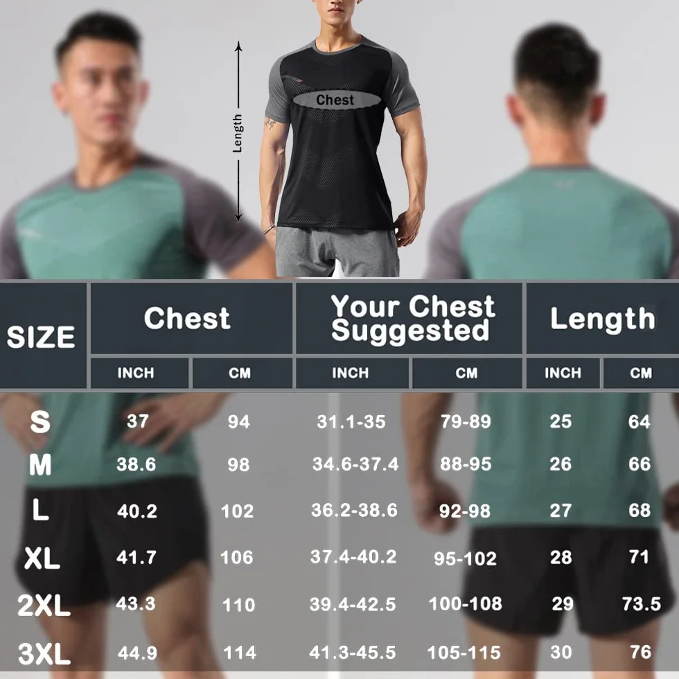 GYMAPE Uomo Palestra Fitness Atletica Asciugatura Rapida Traspirante Muscolo in Esecuzione T-Shirt