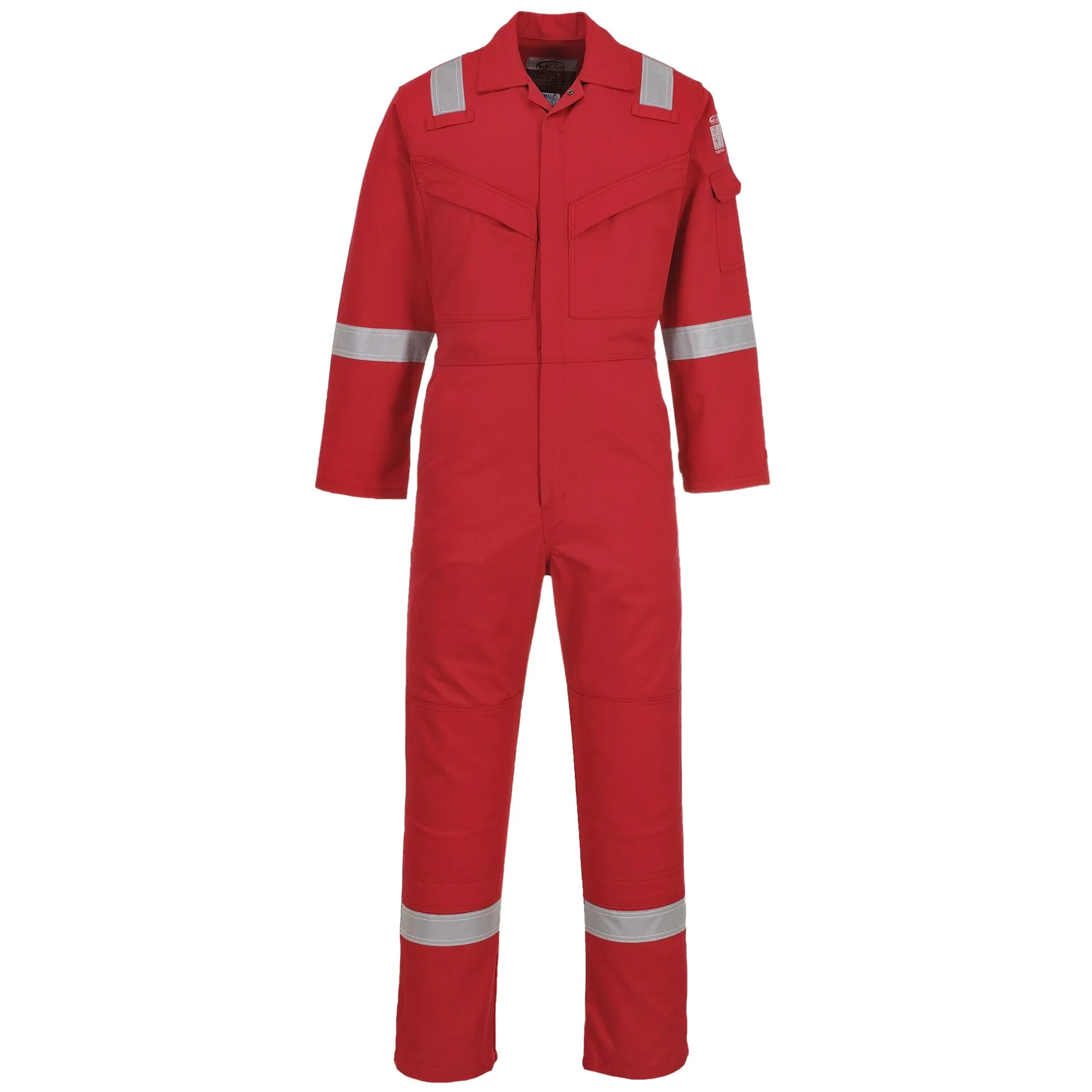 Portwest FR50 Tuta Riflettente Resistente al Fuoco FR Antistatica Antistatica Arc Proof 350g Rosso, XL