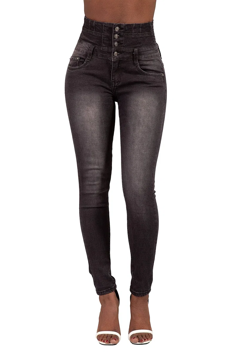 Glook Jeans Donna Vita Alta, Elasticizzati Comodo Tessuto di Cotone